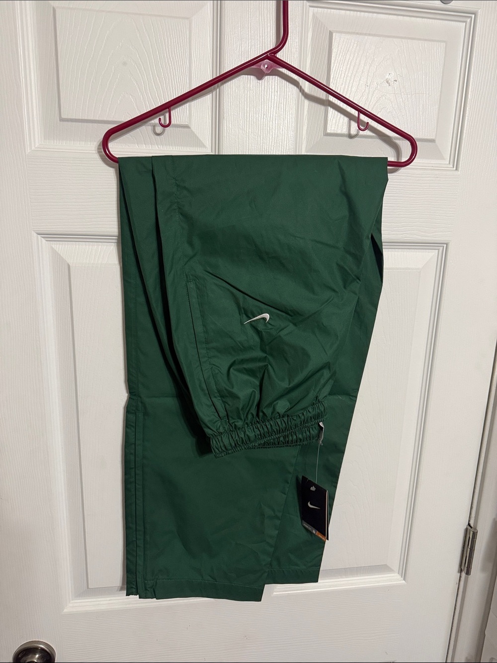 Nike Men's Dark Green Lightweight Joggers with Swoosh